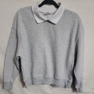 Hippie Rose Gray and White Sweatshirt
